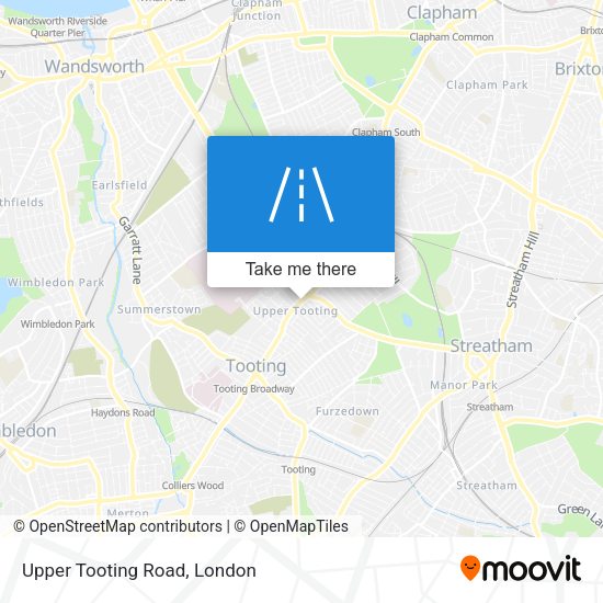 Upper Tooting Road map