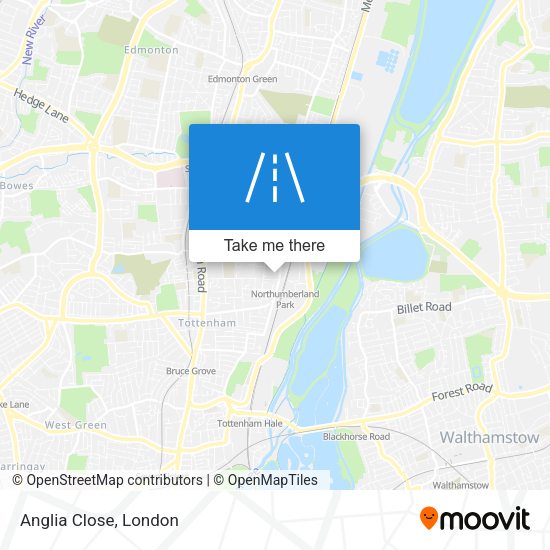 Anglia Close map