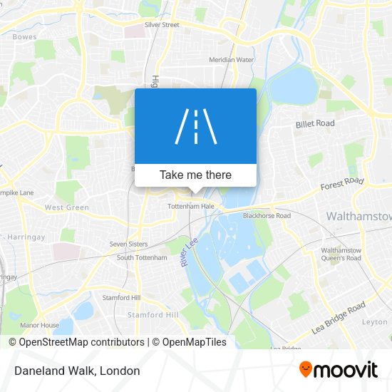 Daneland Walk map