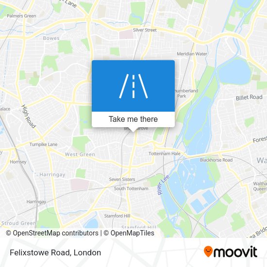Felixstowe Road map