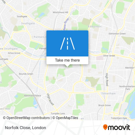 Norfolk Close map