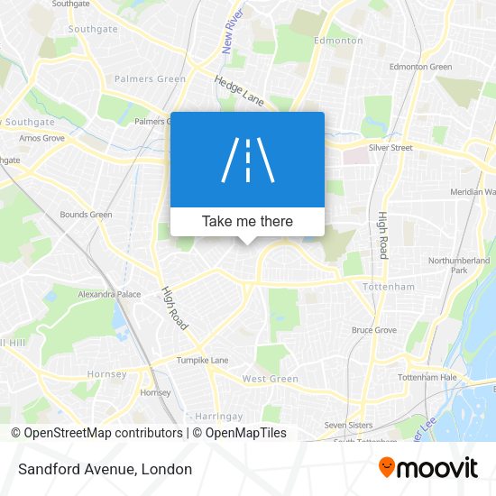 Sandford Avenue map