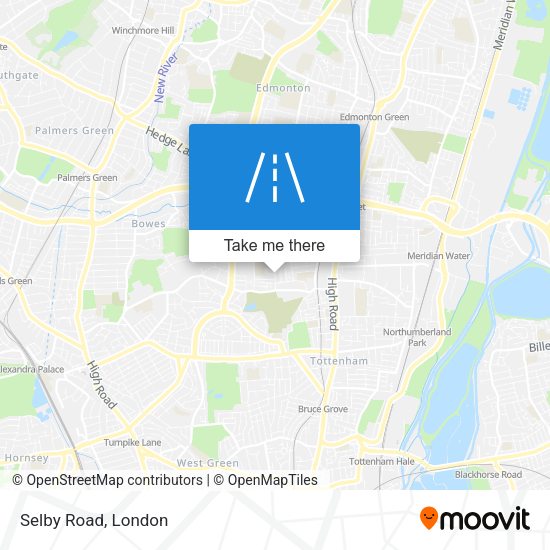 Selby Road map