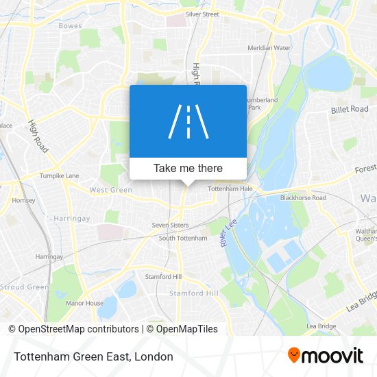 Tottenham Green East map