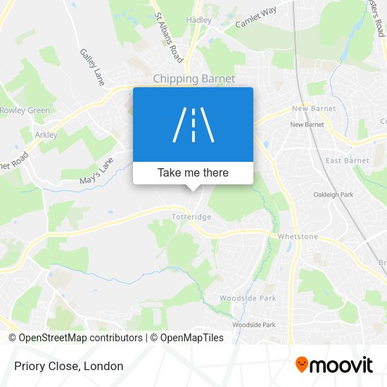 Priory Close map
