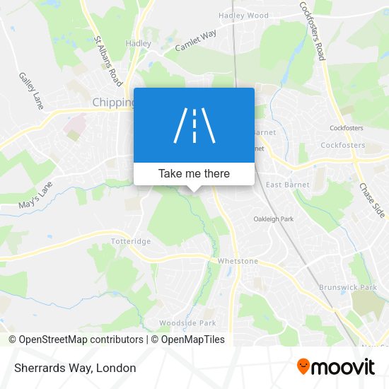 Sherrards Way map