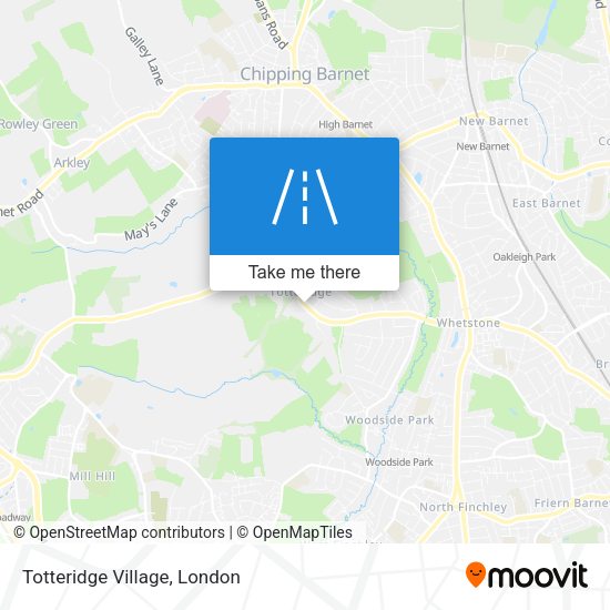 Totteridge Village map