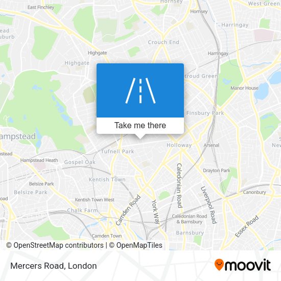 Mercers Road map