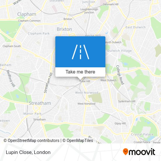 Lupin Close map