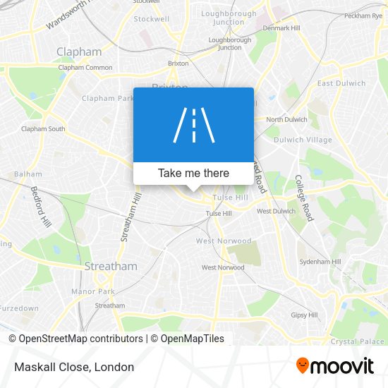 Maskall Close map