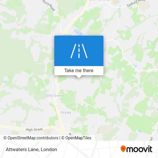Attwaters Lane map
