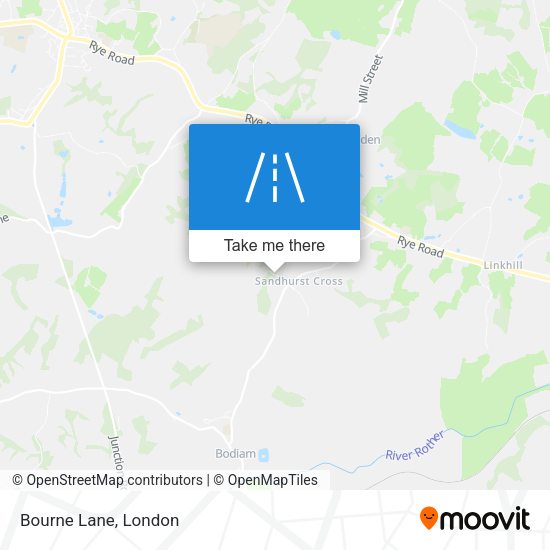 Bourne Lane map