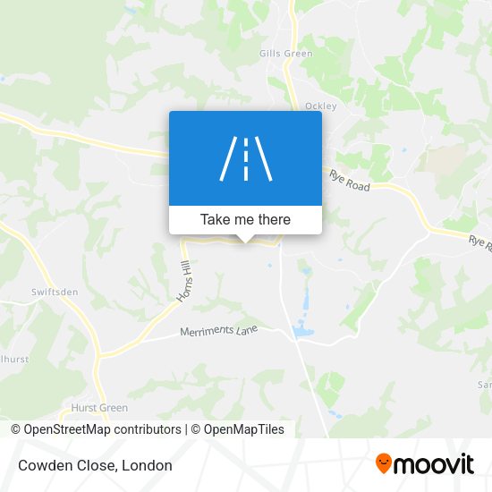 Cowden Close map