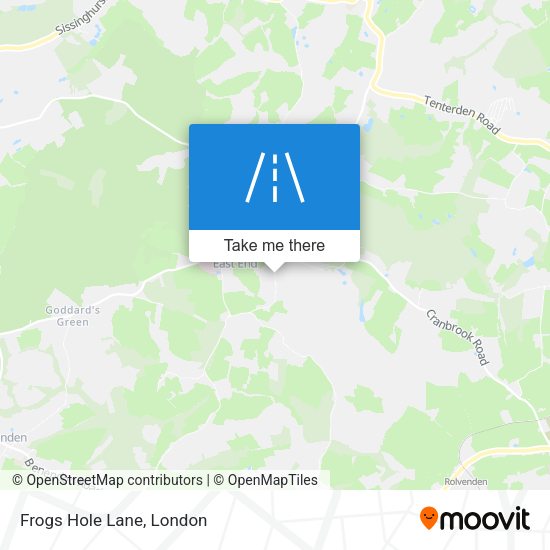 Frogs Hole Lane map