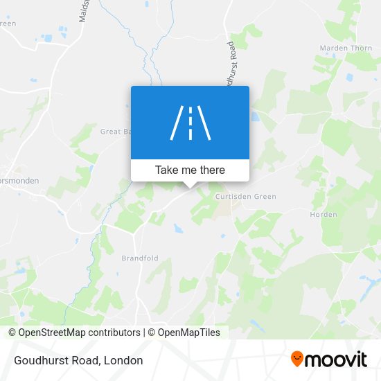 Goudhurst Road map