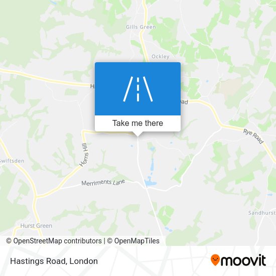 Hastings Road map