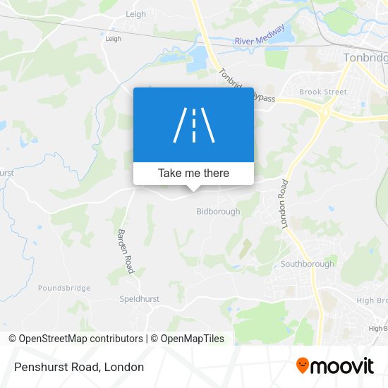 Penshurst Road map