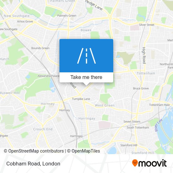 Cobham Road map