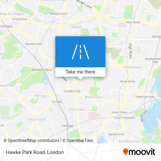 Hawke Park Road map