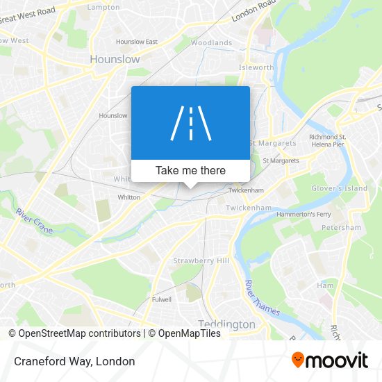Craneford Way map