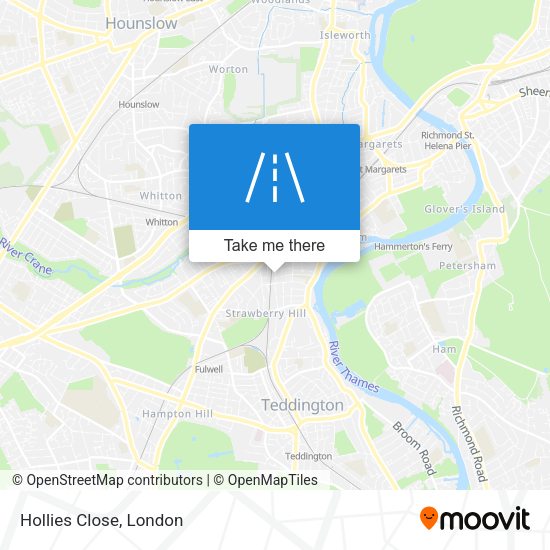 Hollies Close map