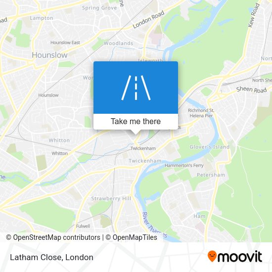 Latham Close map