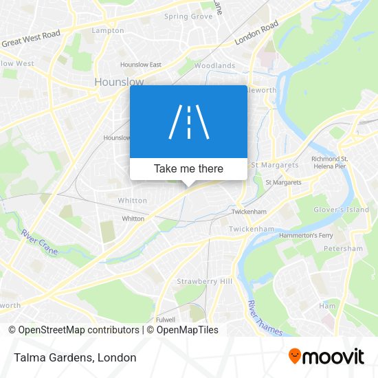 Talma Gardens map