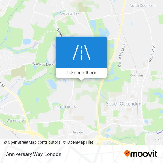 Anniversary Way map