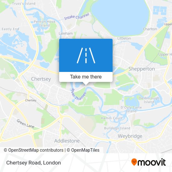 Chertsey Road map