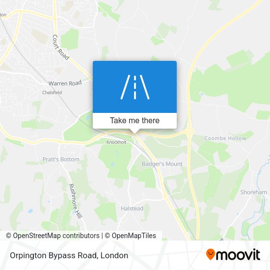 Orpington Bypass Road map