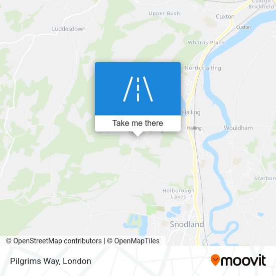 Pilgrims Way map