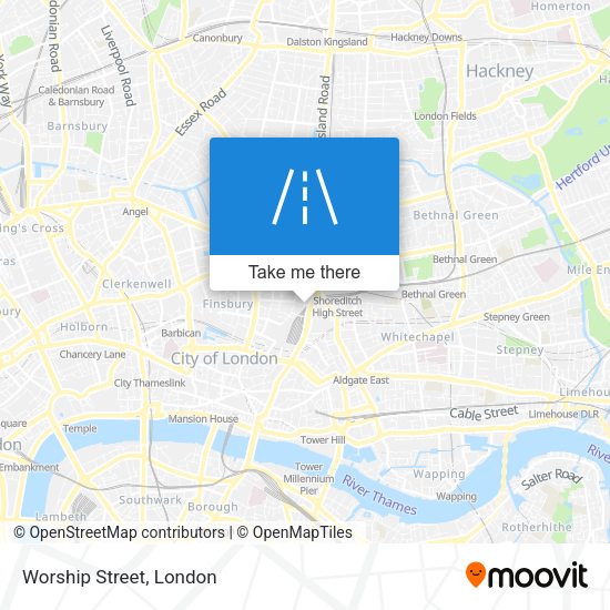Worship Street map