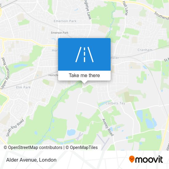 Alder Avenue map