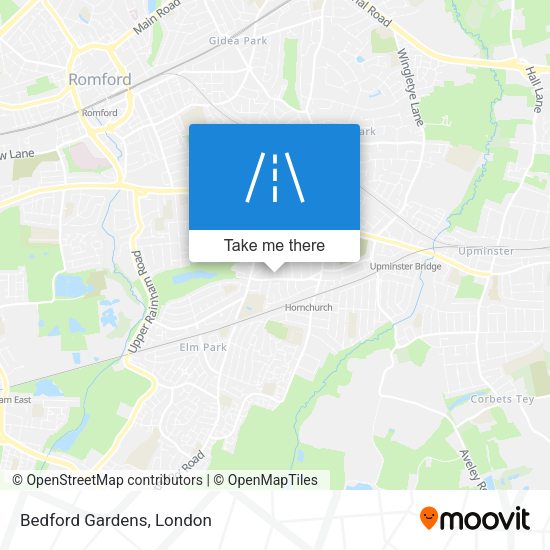 Bedford Gardens map