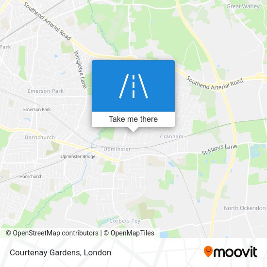 Courtenay Gardens map