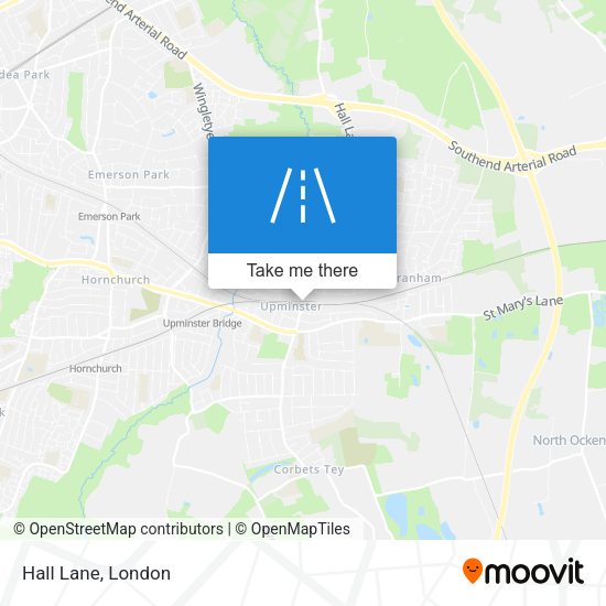 Hall Lane map