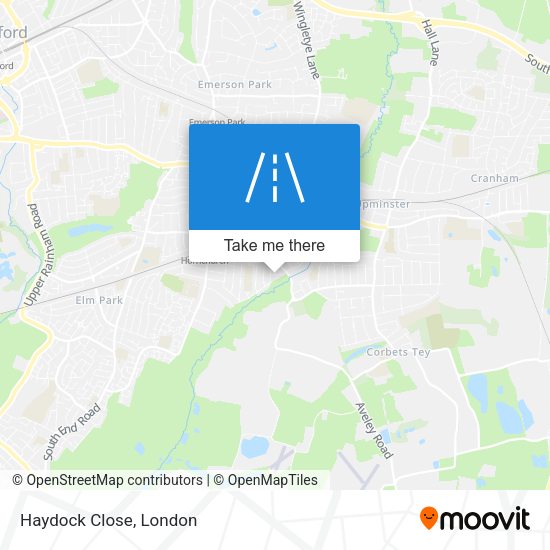 Haydock Close map