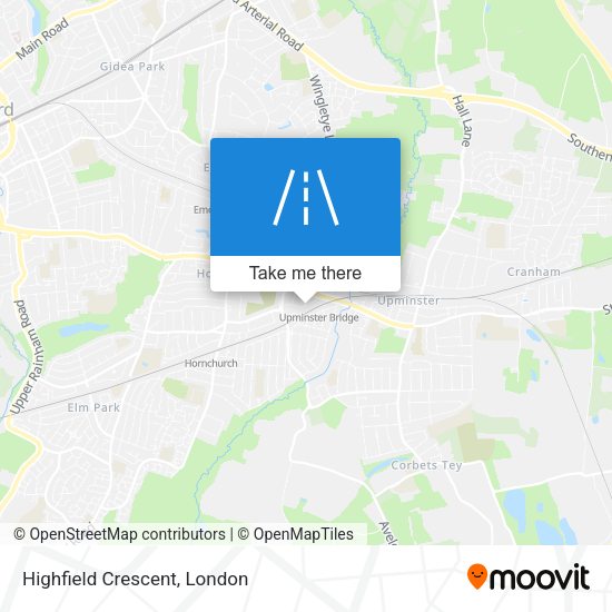 Highfield Crescent map