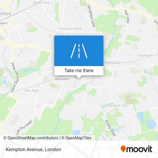Kempton Avenue map