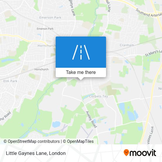 Little Gaynes Lane map