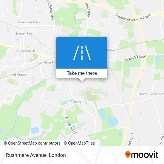 Rushmere Avenue map