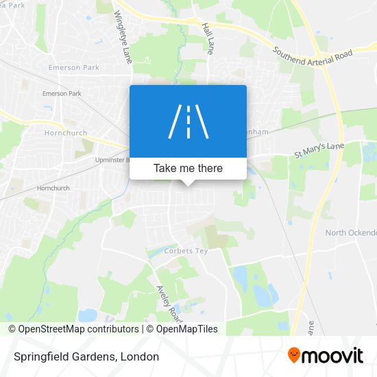 Springfield Gardens map