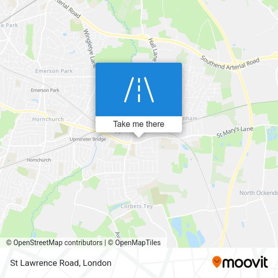 St Lawrence Road map