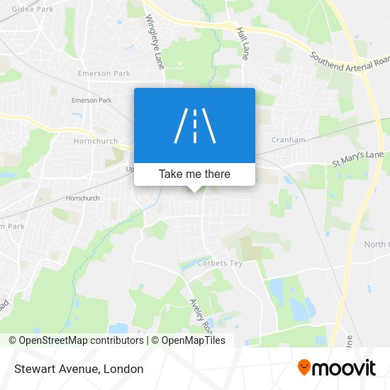 Stewart Avenue map