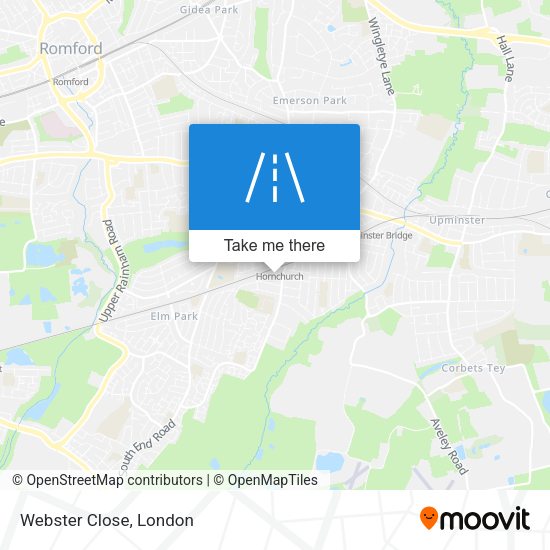 Webster Close map
