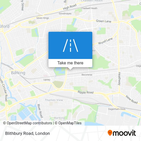 Blithbury Road map