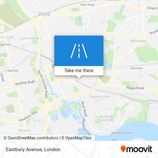 Eastbury Avenue map