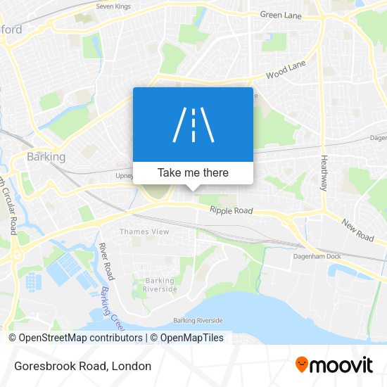 Goresbrook Road map