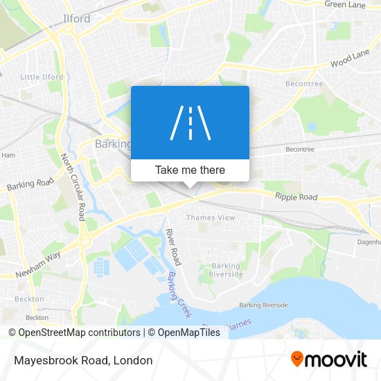 Mayesbrook Road map