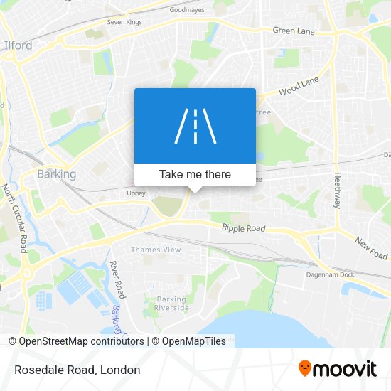 Rosedale Road map